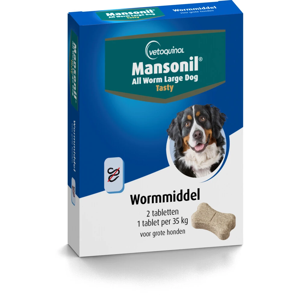 Mansonil All Worm Tasty Ontworming Tabletten Hond 1 Mansonil All Worm Tasty Ontworming Tabletten Hond