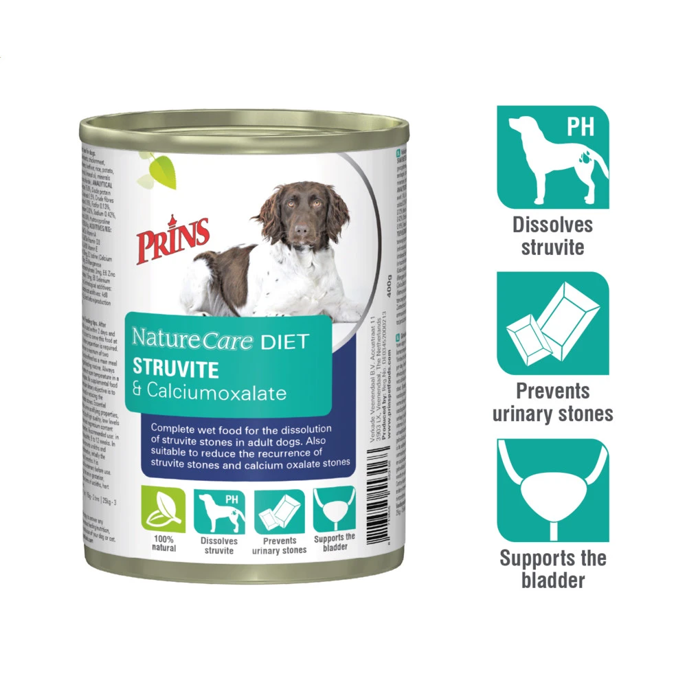 6x Prins NatureCare Diet Struvite & Calciumoxalate Hond Natvoer 2 6x Prins NatureCare Diet Struvite & Calciumoxalate Hond Natvoer - Afbeelding 2