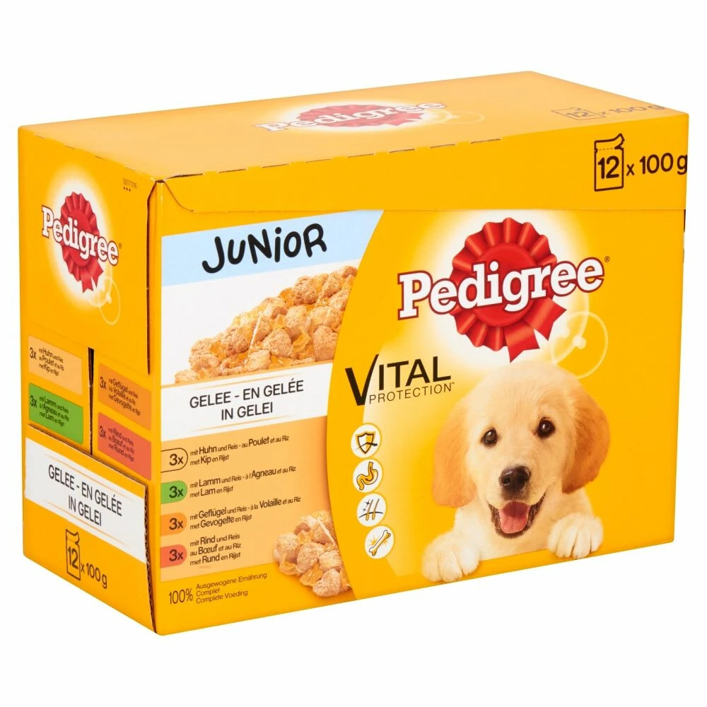 4x Pedigree Multipack Maaltijdzakjes Junior 1 4x Pedigree Multipack Maaltijdzakjes Junior