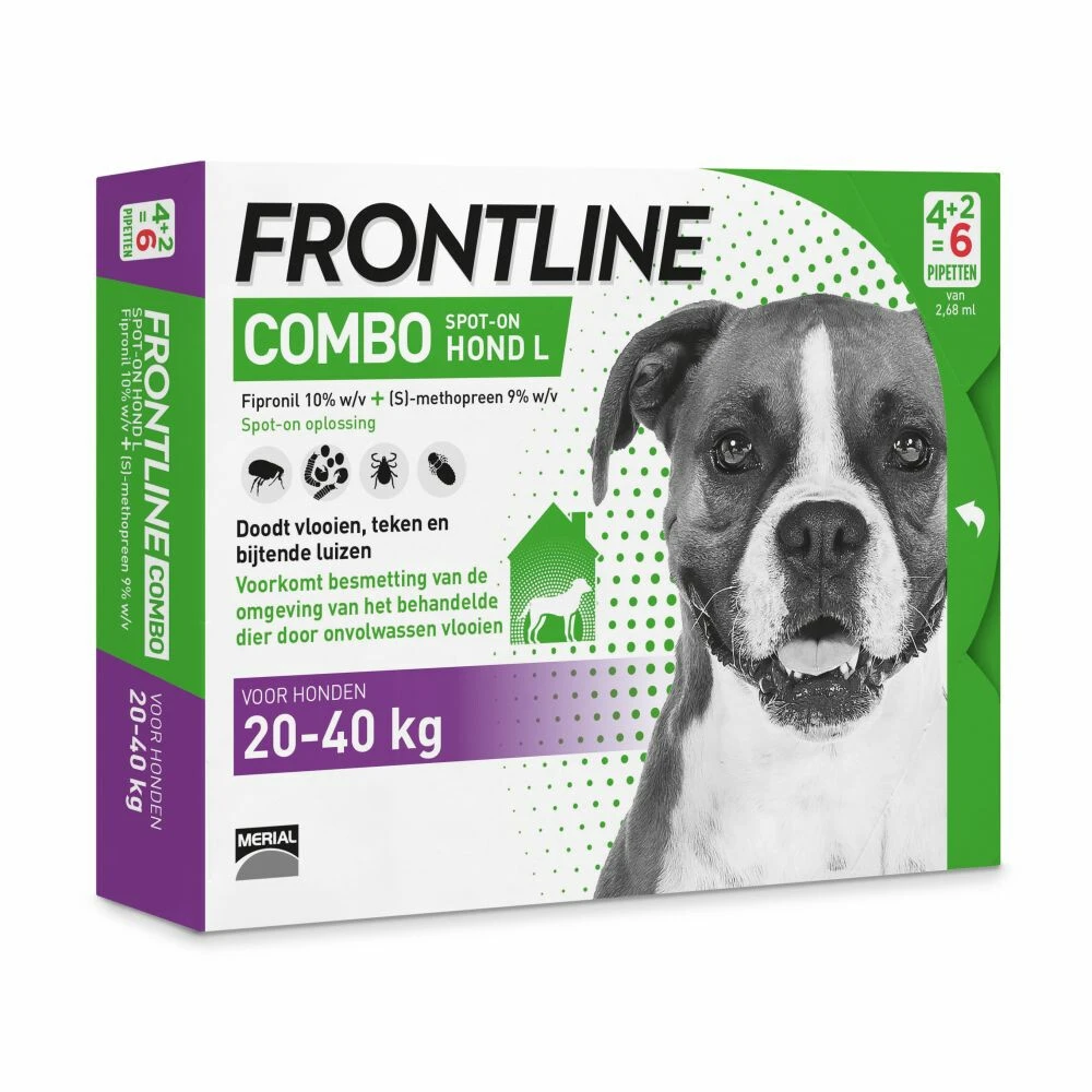 Frontline Combo Spot On Anti Vlooien En Teken Druppels Hond 20 - 40 Kg 1 Frontline Combo Spot On Anti Vlooien En Teken Druppels Hond 20 - 40 Kg