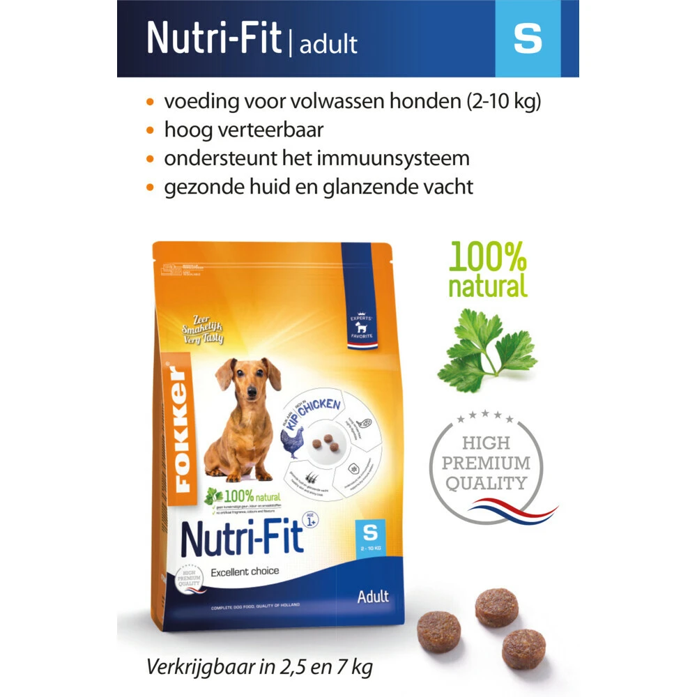 Fokker Hondenvoer Nutri-Fit S 2 Fokker Hondenvoer Nutri-Fit S - Afbeelding 2