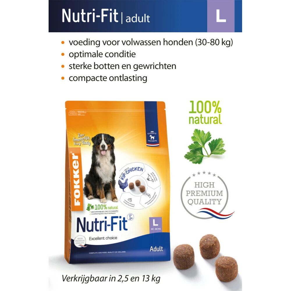 Fokker Hondenvoer Nutri-Fit L 2 Fokker Hondenvoer Nutri-Fit L - Afbeelding 2